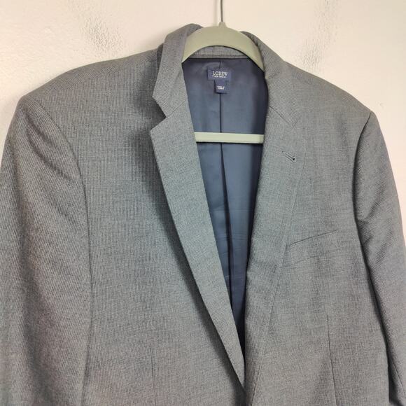 J Crew Ludlow Blazer Mens 38R Gray Wool Cotton Lightweight Preppy Jacket Suiting - Picture 2 of 12
